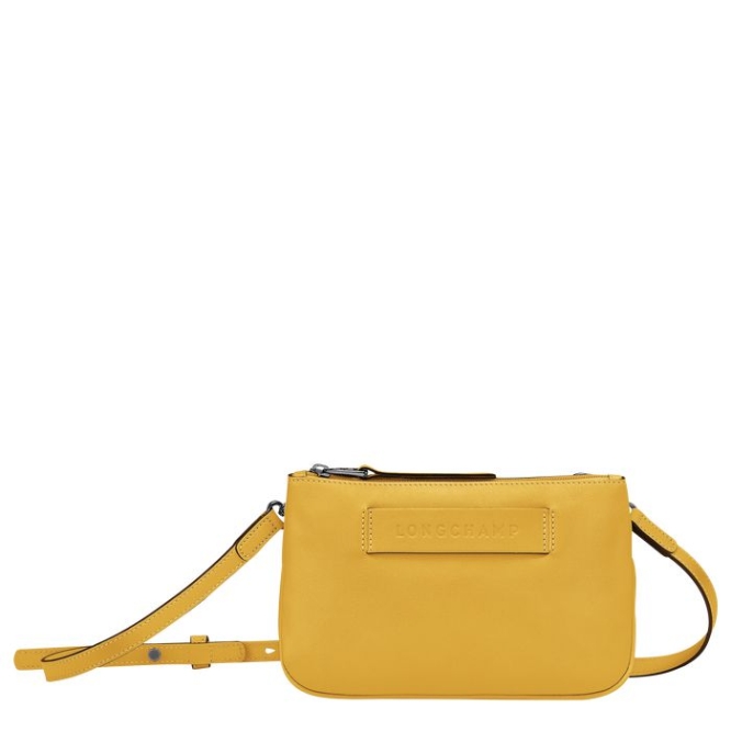 Women\'s Longchamp 3D Crossbody Bags Yellow | 68NBWLRPJ