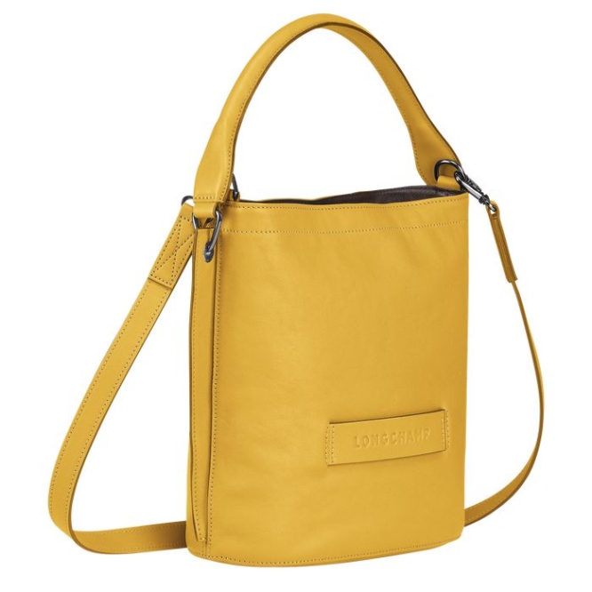 Women's Longchamp 3D Crossbody Bags Yellow | 79XBCOAUI