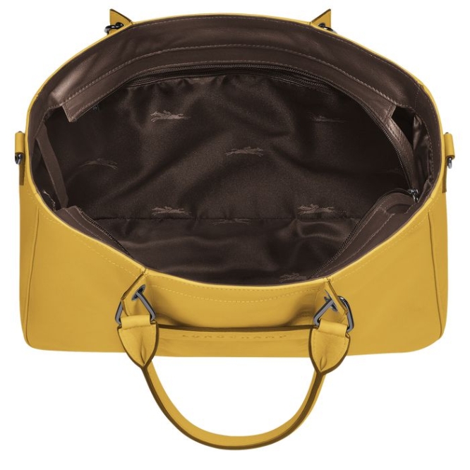 Women's Longchamp 3D M Top-handle Bags Yellow | 70JNGBUQY