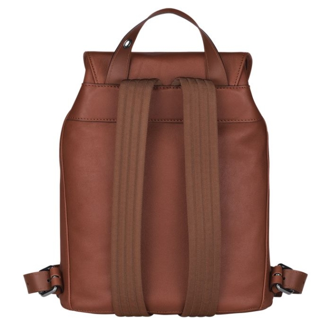 Women's Longchamp 3D S Backpacks Brown | 74EDZILCQ