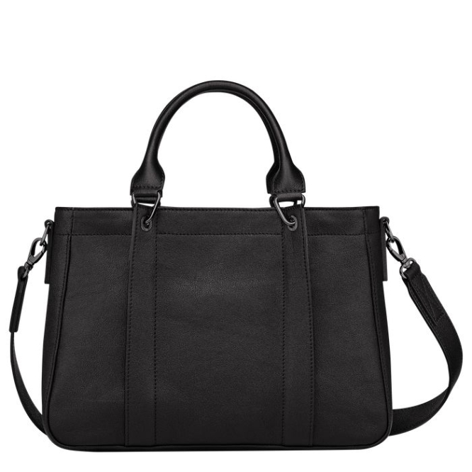 Women's Longchamp 3D S Top-handle Bags Black | 43DJYNFBZ