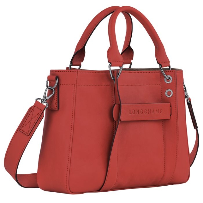 Women's Longchamp 3D S Top-handle Bags Red | 35JRQBMDV