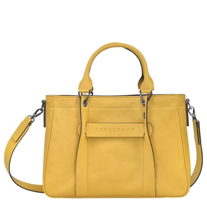 Women\'s Longchamp 3D S Top-handle Bags Yellow | 17XRCUWKN