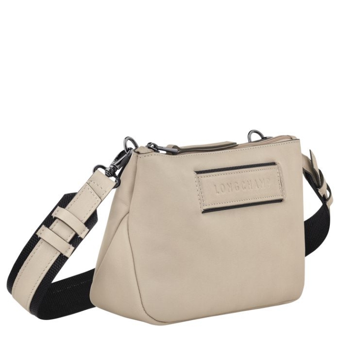 Women's Longchamp 3D Sangle Crossbody Bags Beige | 25QBHXSUM