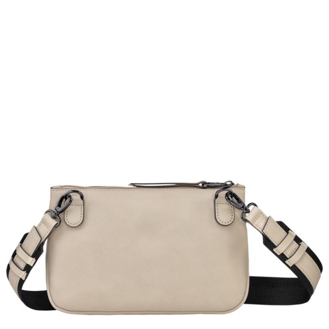 Women's Longchamp 3D Sangle Crossbody Bags Beige | 25QBHXSUM