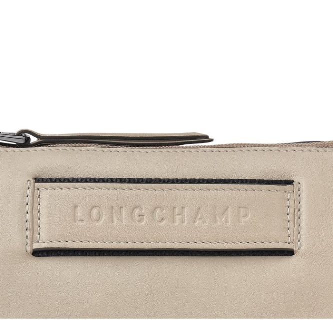 Women's Longchamp 3D Sangle Crossbody Bags Beige | 25QBHXSUM