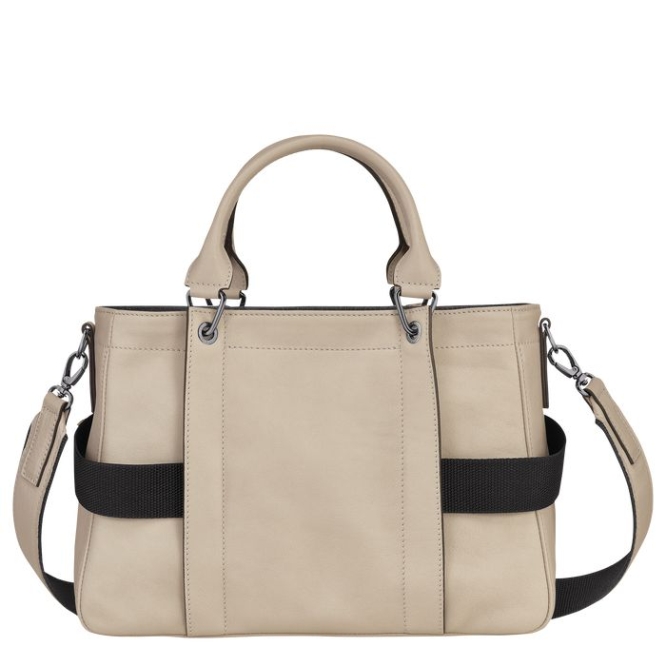 Women's Longchamp 3D Sangle S Top-handle Bags Beige | 37ALOQEJG