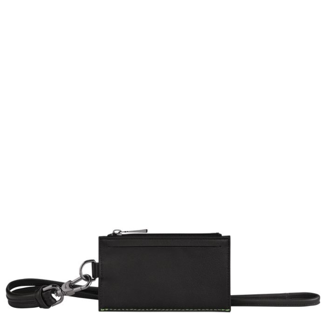 Women's Longchamp 3D Ultra Black Cardholders & Coin Purses Black | 23RPHVKZU