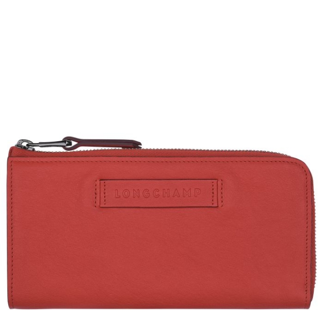 Women\'s Longchamp 3D Wallets Red | 96IZPNHJU