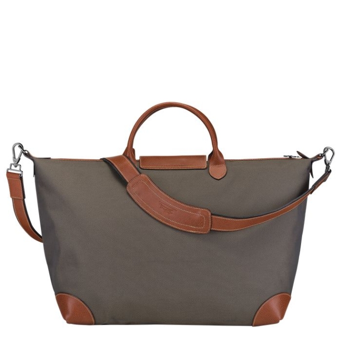 Women's Longchamp Boxford L Travel Bags Brown | 07EVUHZKR