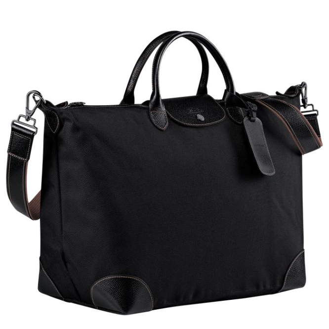 Women's Longchamp Boxford L Travel Bags Black | 10YKNRECT