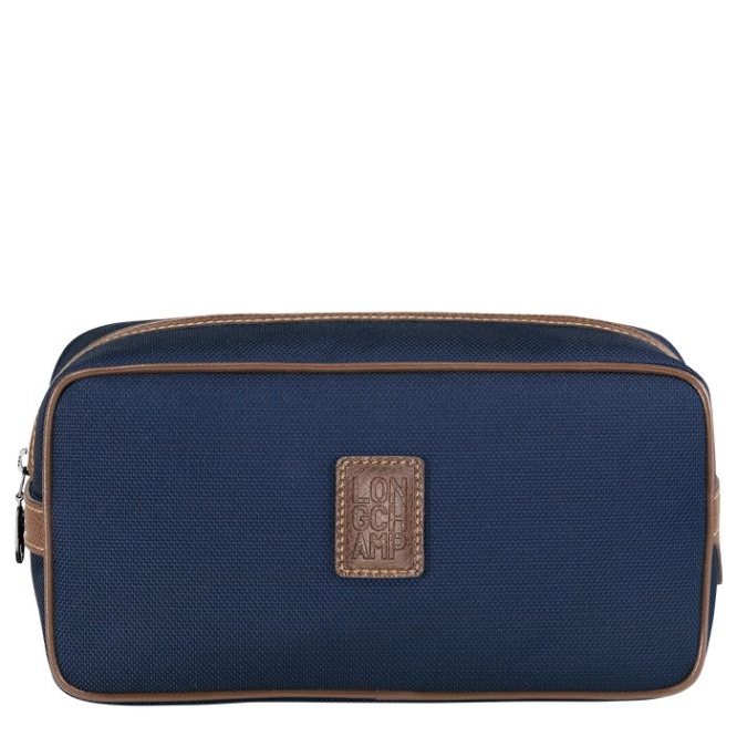 Women\'s Longchamp Boxford Toiletry Bags Navy | 36MBDQXOW