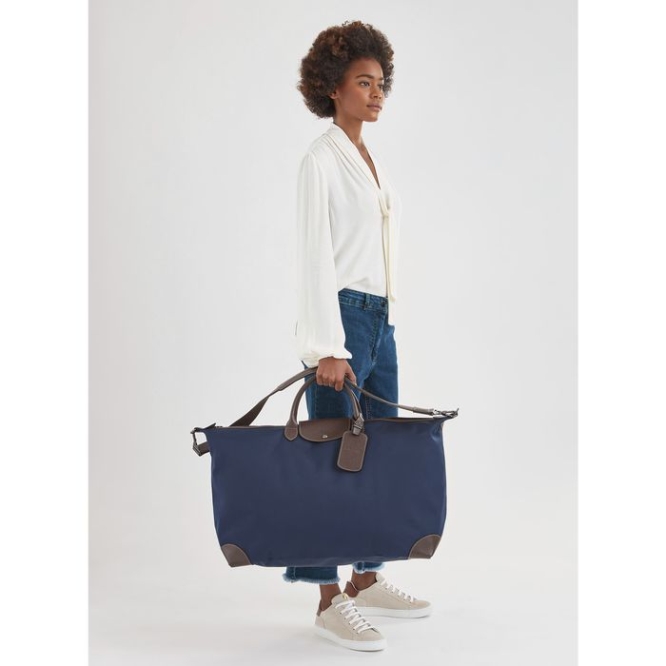 Women's Longchamp Boxford XL Travel Bags Navy | 34OTQGNFP