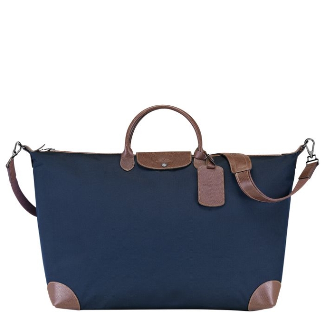 Women\'s Longchamp Boxford XL Travel Bags Navy | 34OTQGNFP