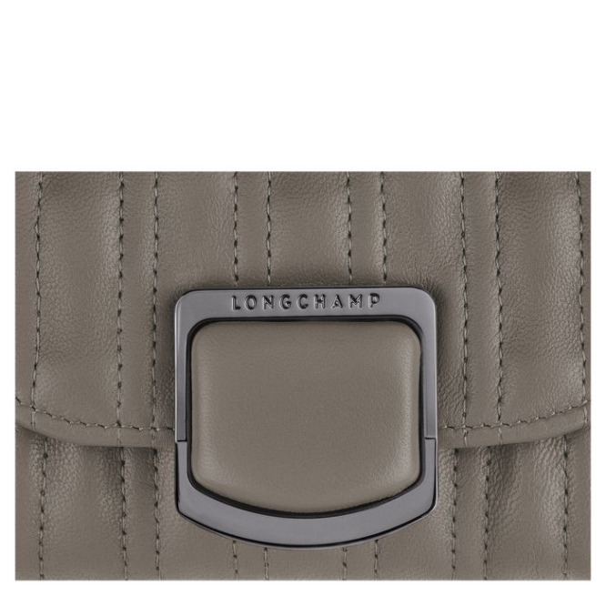 Women's Longchamp Brioche Cardholders & Coin Purses Grey | 60CBAJKZE