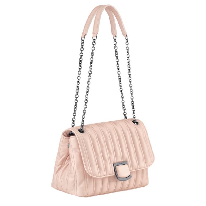 Women's Longchamp Brioche M Crossbody Bags Light Pink | 41KCJRSLI