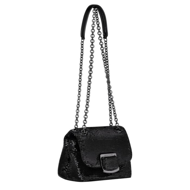 Women's Longchamp Brioche Party XS Crossbody Bags Black | 52RMYCSQD