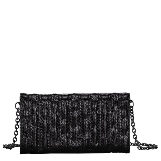 Women's Longchamp Brioche Serpent Wallets Black | 23GMWJEDX