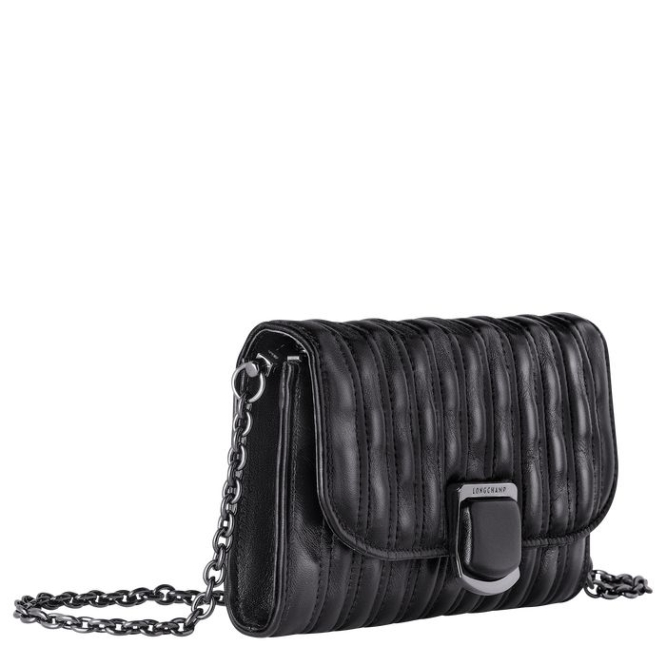 Women's Longchamp Brioche Wallets Black | 32RXJNMVT