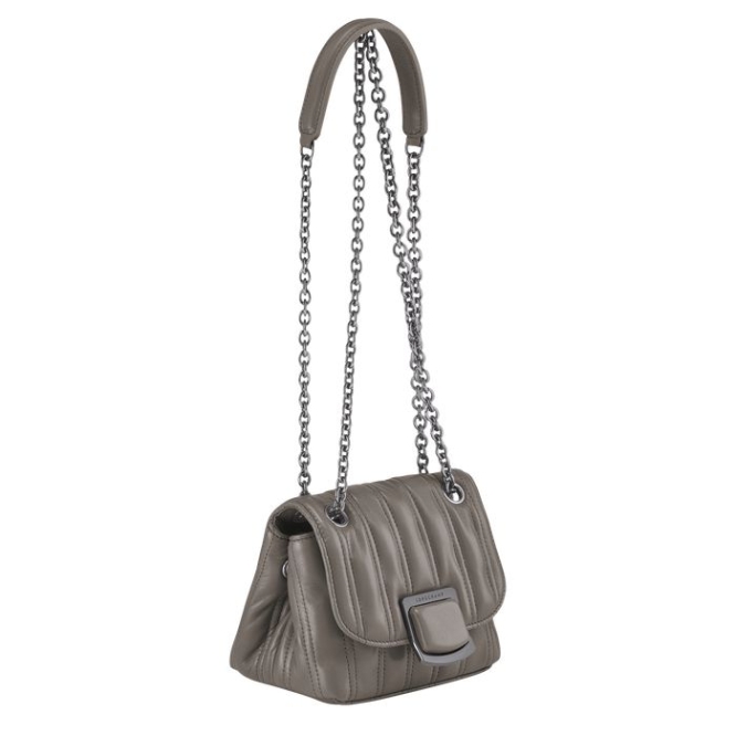 Women's Longchamp Brioche XS Crossbody Bags Grey | 67XMOVZTU