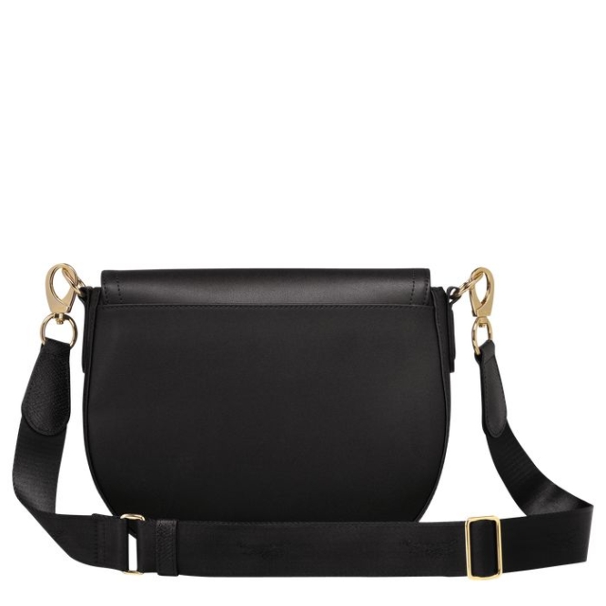 Women's Longchamp Cavalcade M Crossbody Bags Black | 35XZVCOAT