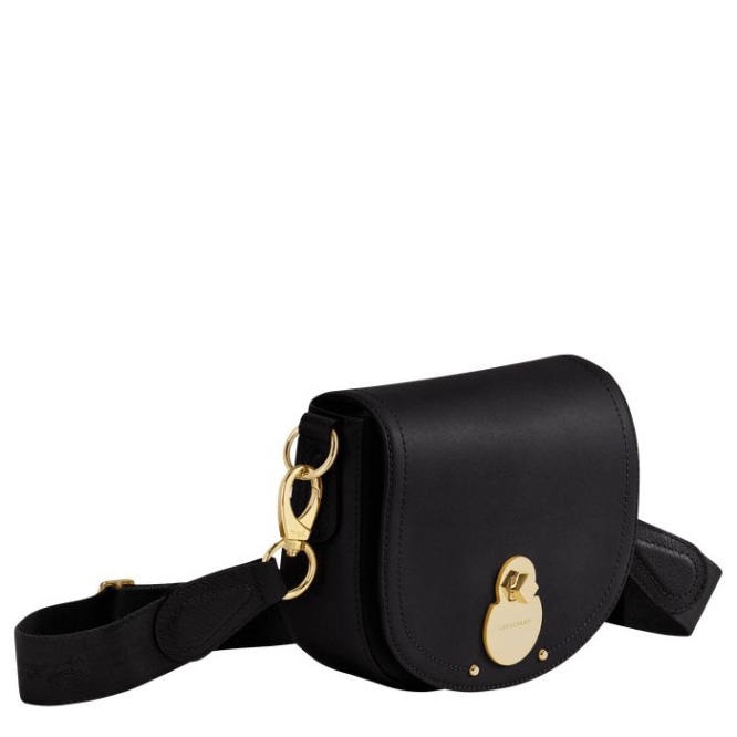 Women's Longchamp Cavalcade S Crossbody Bags Black | 94MKCNJRA