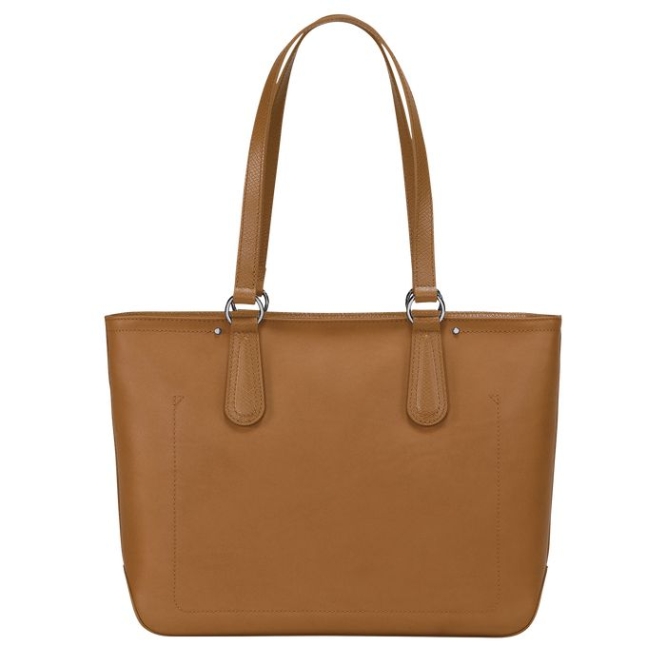 Women's Longchamp Cavalcade Shoulder Bags Beige | 38SWUYABQ