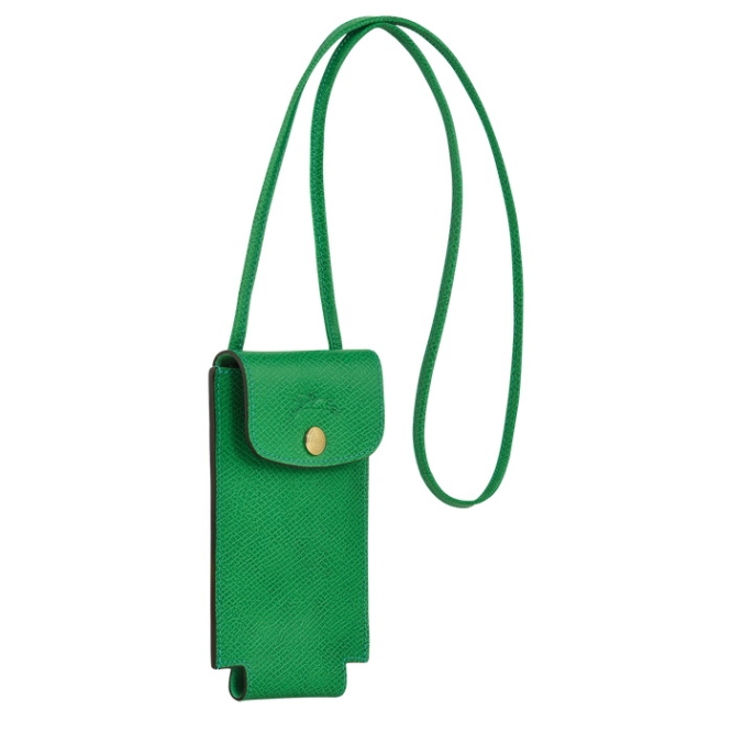 Women's Longchamp Cuir De Russie Phone Cases Green | 61MJLNXYE