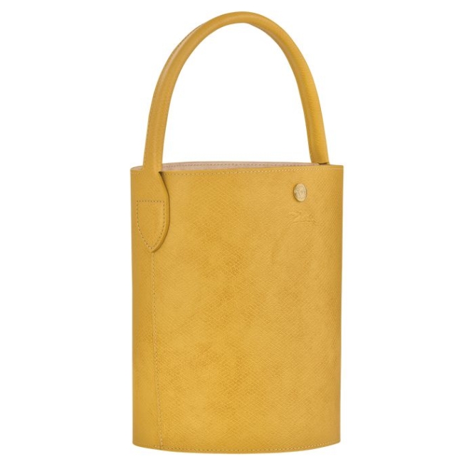 Women's Longchamp Cuir De Russie Top-handle Bags Yellow | 38SLCPJRV