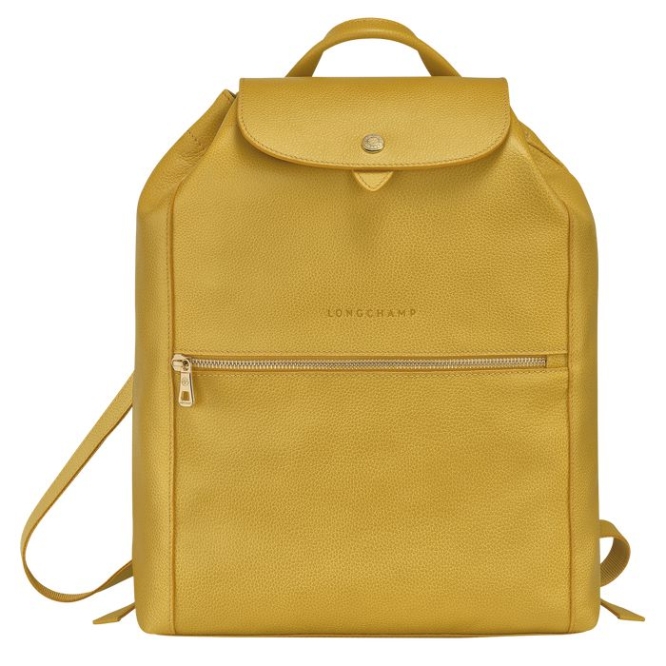 Women\'s Longchamp Le Foulonné Backpacks Yellow | 05AWYLXFR