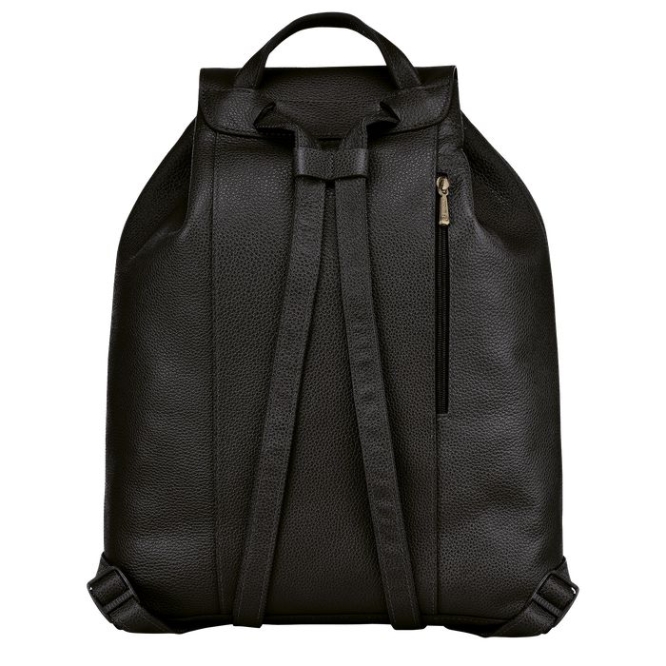 Women's Longchamp Le Foulonné Backpacks Black | 34LGJFBDR