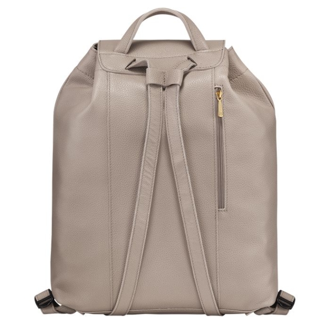 Women's Longchamp Le Foulonné Backpacks Grey | 42OVRMYQN