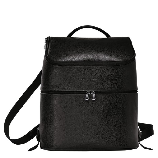 Women\'s Longchamp Le Foulonné Backpacks Black | 62ALNXEGH