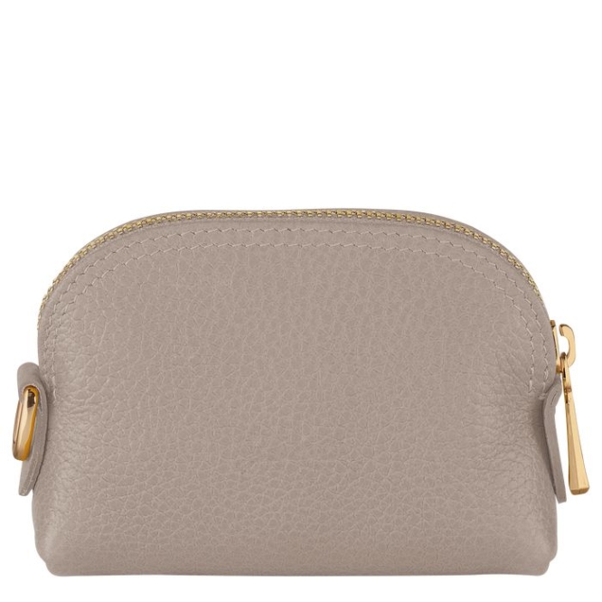 Women's Longchamp Le Foulonné Cardholders & Coin Purses Grey | 23XNUGQJE