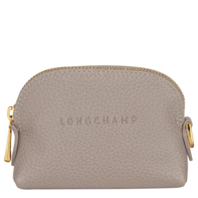 Women\'s Longchamp Le Foulonné Cardholders & Coin Purses Grey | 23XNUGQJE