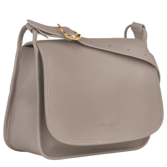 Women's Longchamp Le Foulonné L Crossbody Bags Grey | 31DEXRQCL