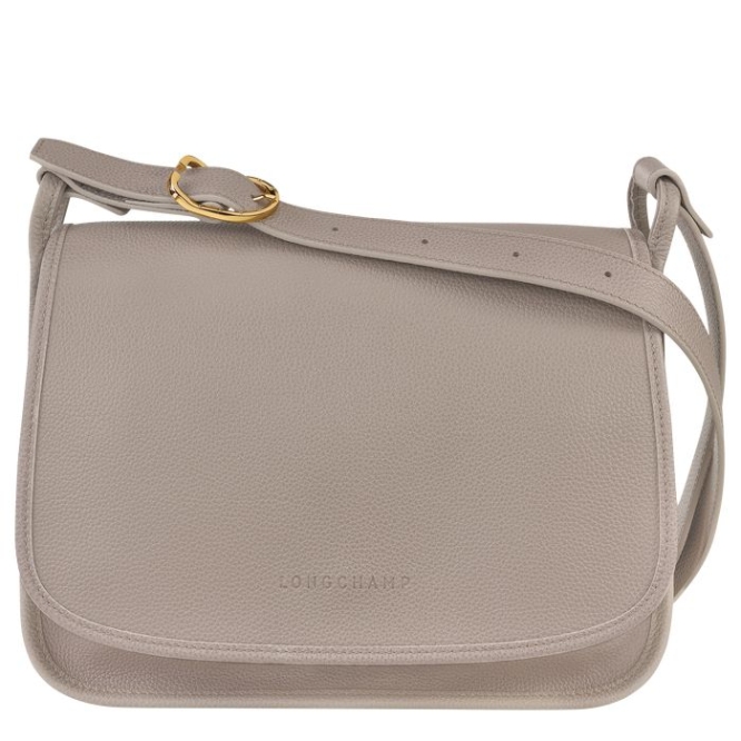 Women\'s Longchamp Le Foulonné L Crossbody Bags Grey | 31DEXRQCL