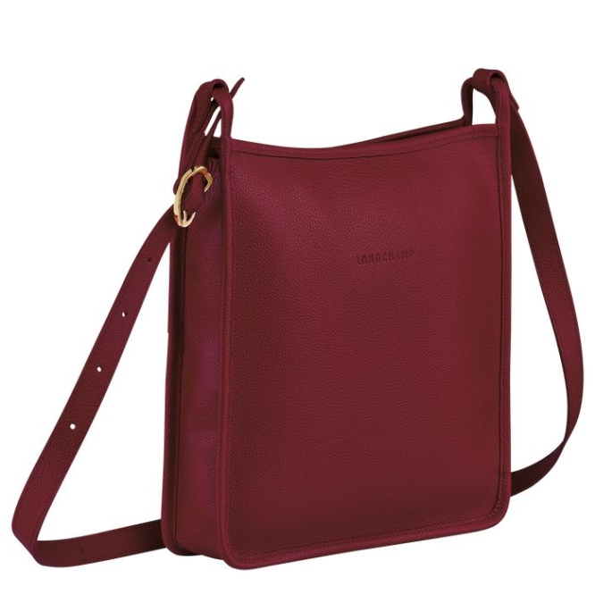 Women's Longchamp Le Foulonné L Crossbody Bags Red | 70QMOXPWI