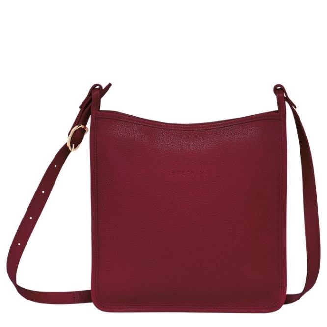 Women\'s Longchamp Le Foulonné L Crossbody Bags Red | 70QMOXPWI