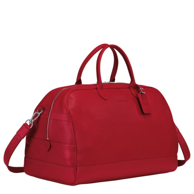 Women's Longchamp Le Foulonné L Travel Bags Red | 06FYUJZPN