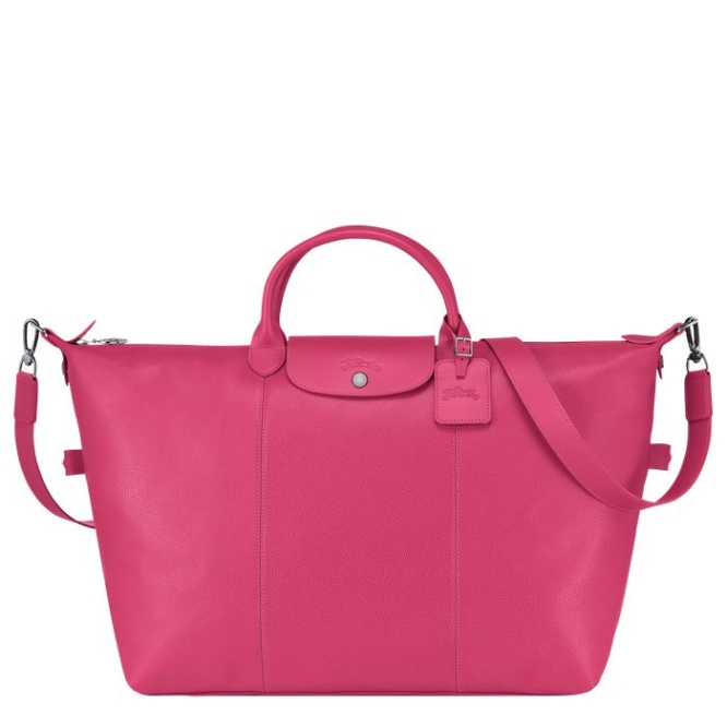 Women\'s Longchamp Le Foulonné L Travel Bags Pink | 31LUIQMZB