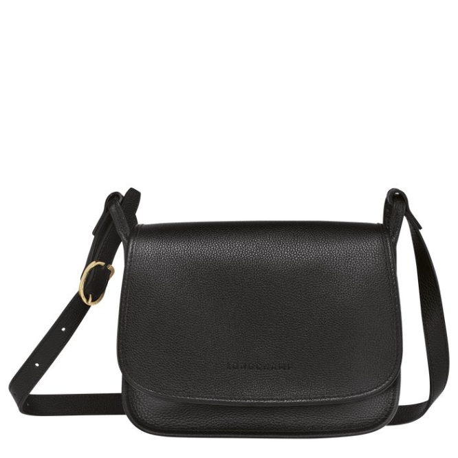 Women\'s Longchamp Le Foulonné M Crossbody Bags Black | 43FYXUQLN