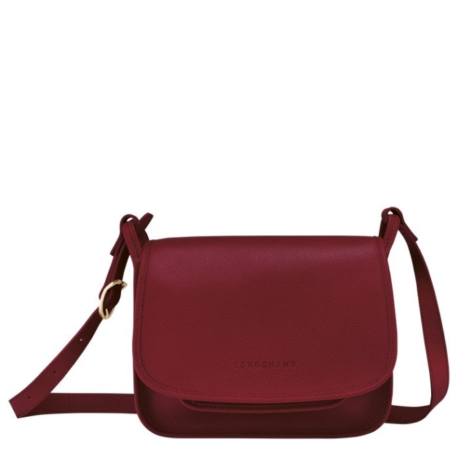 Women\'s Longchamp Le Foulonné M Crossbody Bags Red | 69JBRHVQA