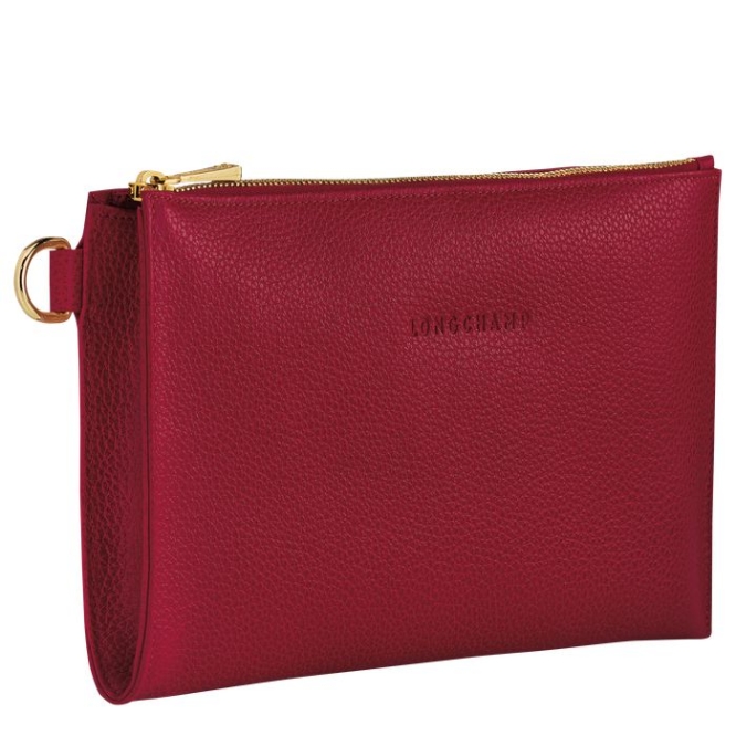 Women's Longchamp Le Foulonné Pouches & Cases Red | 74GUYIVOT