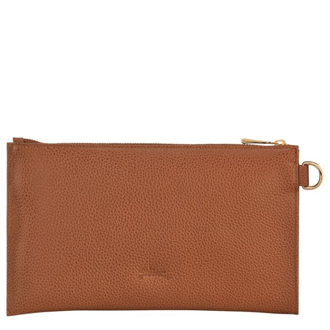 Women\'s Longchamp Le Foulonné Pouches & Cases Brown | 97YJQRHFP