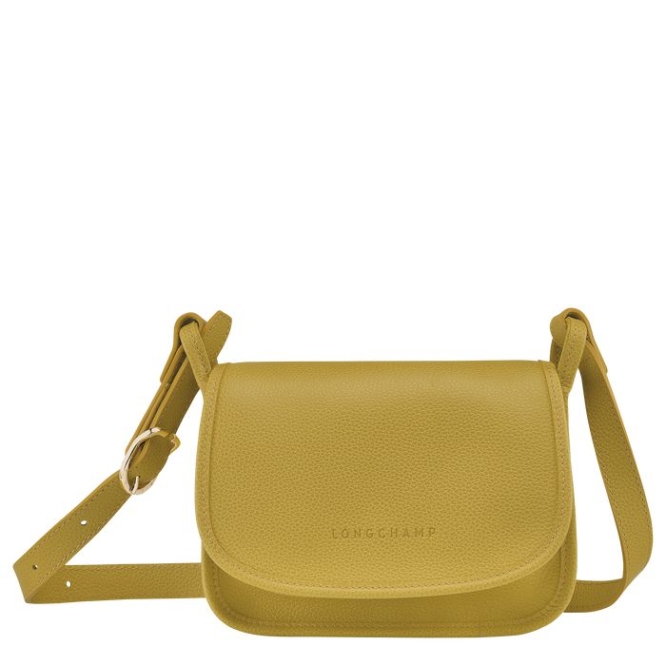 Women\'s Longchamp Le Foulonné S Crossbody Bags Yellow | 30ZIORGWA