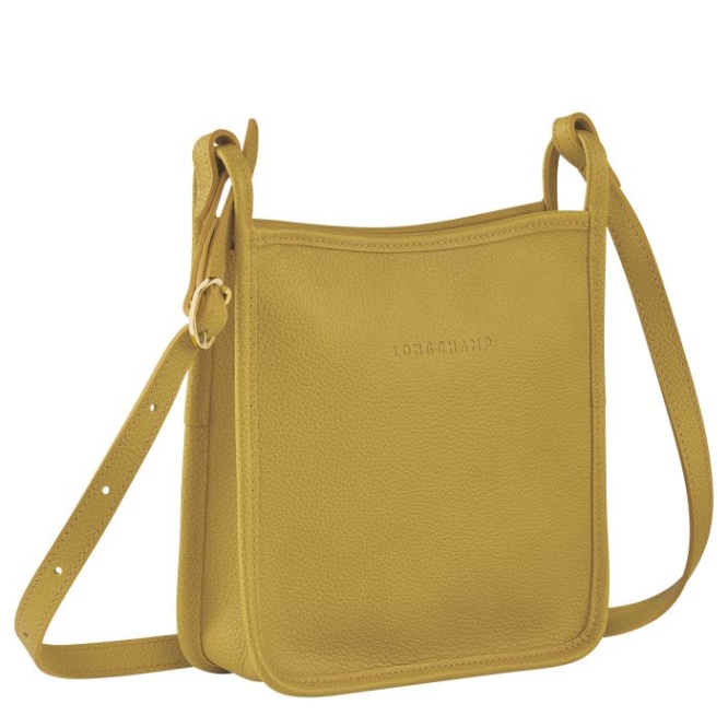 Women's Longchamp Le Foulonné S Crossbody Bags Yellow | 34KDXEBPS