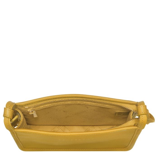 Women's Longchamp Le Foulonné S Crossbody Bags Yellow | 34KDXEBPS