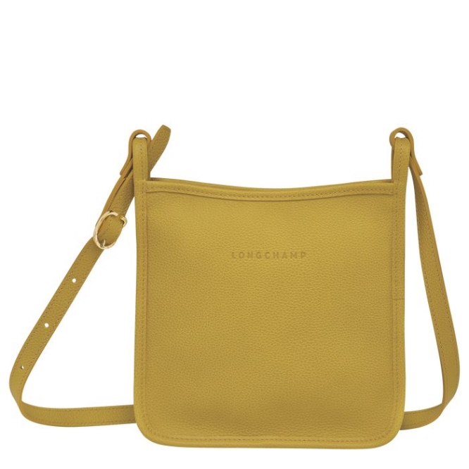 Women\'s Longchamp Le Foulonné S Crossbody Bags Yellow | 34KDXEBPS