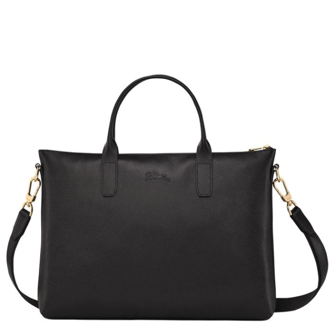 Women's Longchamp Le Foulonné S Document Holders Black | 02KYVZUEC